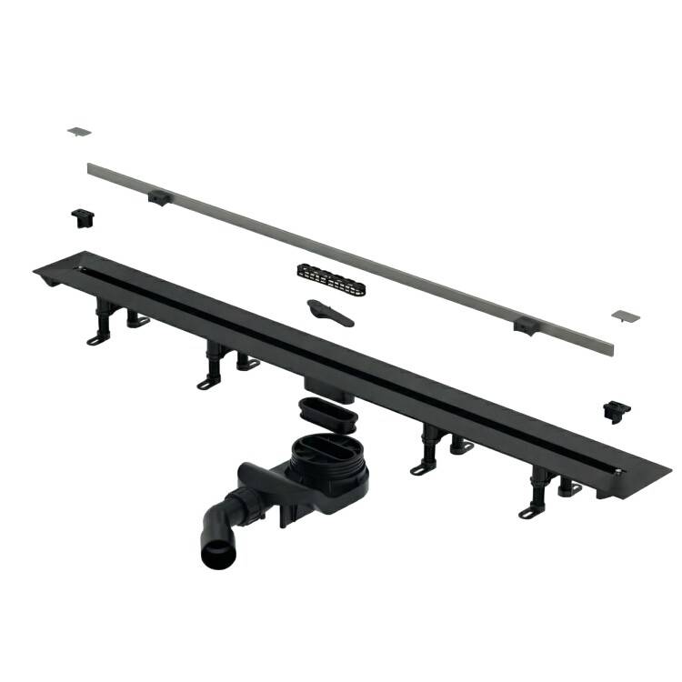 Душевой лоток Splendy Vario Drain VD30512KYAB оружейная сталь брашированная, 120 см