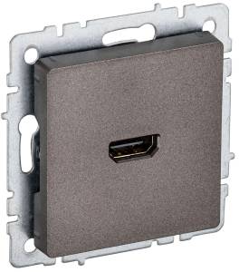 Розетка HDMI IEK Brite BR-H10-K45 темная бронза