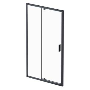Душевая дверь в нишу Am.Pm Gem W90G-120-1P-BT профиль черный матовый, стекло прозрачное, 120x195