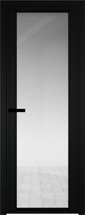 Межкомнатная дверь Profil Doors 2 AGP цвет профиля Черный, стекло безопасное 6 мм прозрачное 800x2000