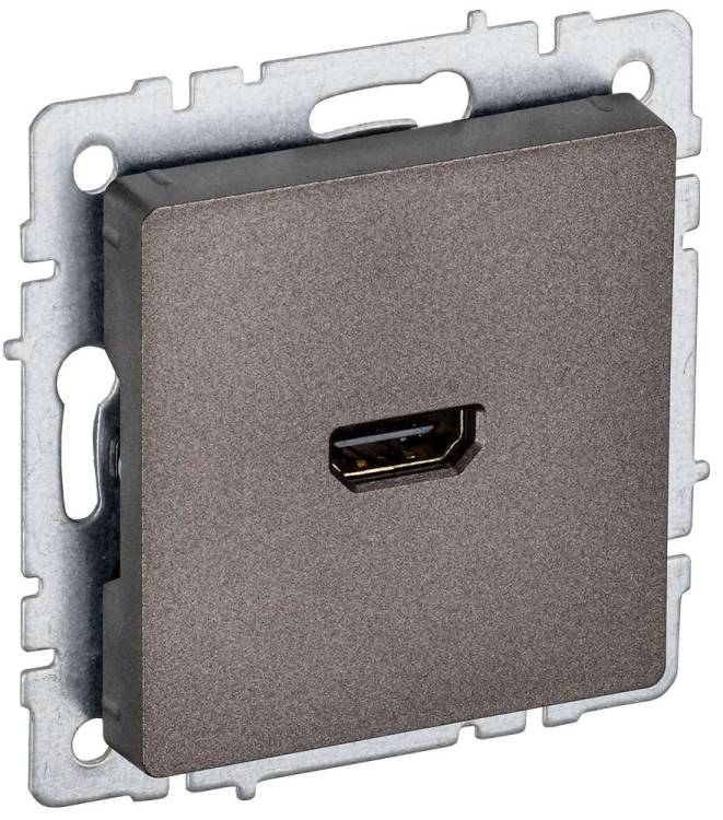 Розетка HDMI IEK Brite BR-H10-K45 темная бронза
