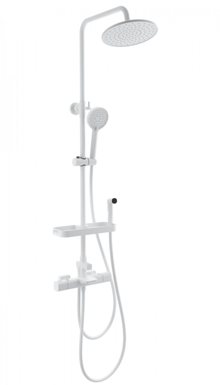 Душевая стойка Wonzon & Woghand WW-C3017-A1-MW с термостатом, белый