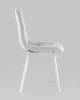 Стул Stool Group Chilly OS-2011-V seat HLR-14 wl DUAL серебристый, белые ножки, велюр фото 4
