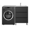 Тумба под раковину Uperwood Tanos TTanosVMF60B3 под стиральную машину, напольная, 3 ящика, черная, 60 см