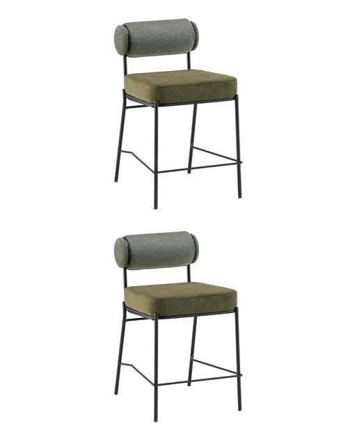 Набор из 2 полубарных стульев Stool Group Ponpoun Totoro Barstool OTE-SH 355+353 X2 зеленый