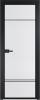 Межкомнатная дверь Profil Doors 4 AX цвет профиля Черный, стекло безопасное 6 мм мору белый 600x2000