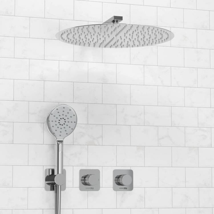 Встраиваемый комплект для душа Wasserkraft A4651.293.090.117.271.087.127 с верхней душевой насадкой и лейкой