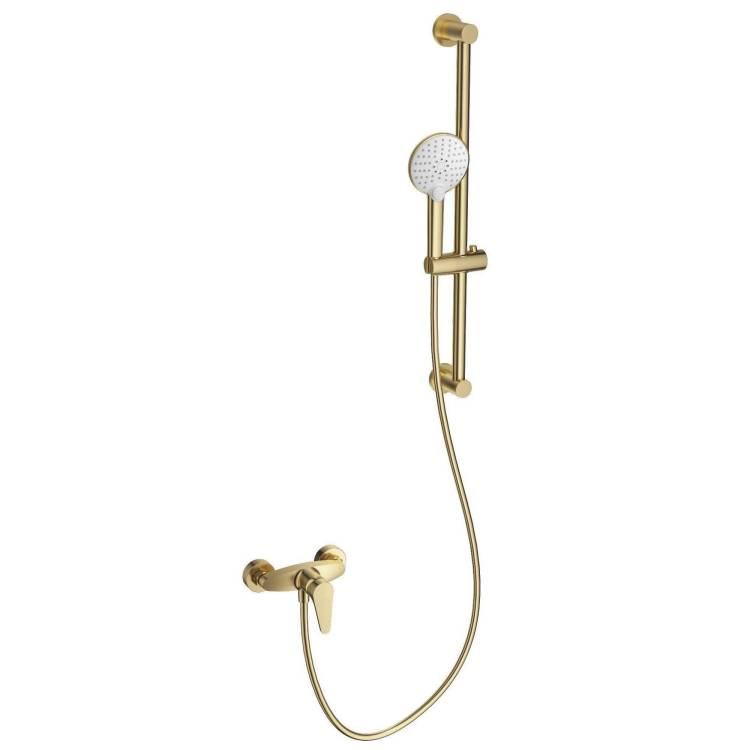 Смеситель для душа Wonzon & Woghand WW-AE3103-BG с душевым гарнитуром, брашированное золото