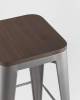 Стул барный Stool Group Tolix Wood YD-H765-W YG-15 серебристый матовый фото 6
