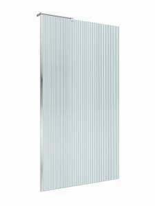 Душевая перегородка BelBagno UNO-L-1-TB-100-FL-Cr профиль хром, стекло рифленое, 100x200