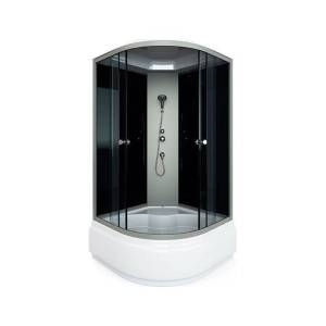 Душевая кабина Arcus Style S-23G 100x100x215, двери - серые тонированные, задние стекла - черные