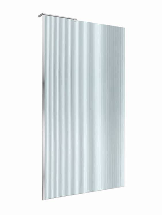 Душевая перегородка BelBagno UNO-L-1-TB-100-FL-Cr профиль хром, стекло рифленое, 100x200