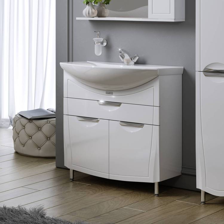 Тумба под раковину Alavann Monaco 80-01 ALV0186003 белая