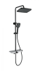 Душевая стойка Wonzon & Woghand WW-B3098-A-MB с термостатом, черный