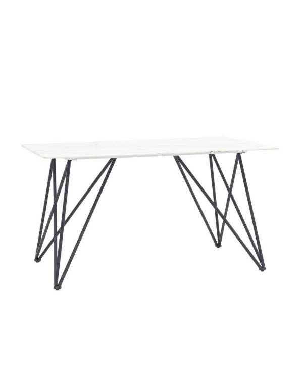 Стол обеденный Stool Group Сакраменто DT-968-W-140 DUAL белый стеклянный 140x90x76