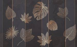 3D Фотообои Artegrafico «Золотой листопад с оттенком капучино» PL-032 акварель