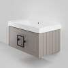 Тумба под раковину La Fenice Cubo Cappuccino 80 бежевый матовый фото 5