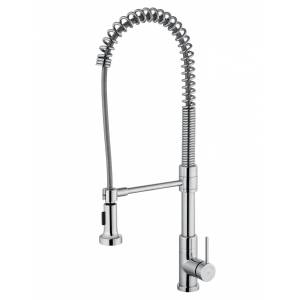 Смеситель для кухни Wonzon & Woghand WW-422903-CR высокий, с выдвижным изливом, хром