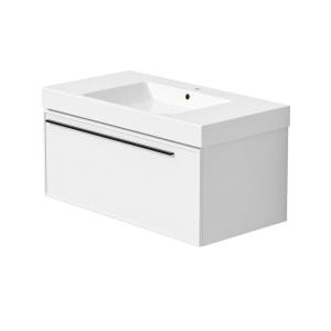 Тумба с раковиной La Fenice Elba Bianco NFNC-01-ELB-B-100-3-100 белая матовая, 100 см