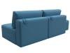 Диван прямой модульный с пуфом Лига Диванов Лига-060 129677 Голубой фото 5