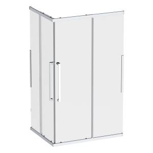 Душевой уголок AM.PM Func W84G-403-12090-MТ Square Slide 120х90, матовый хром, прозрачное