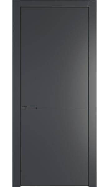 Межкомнатная дверь Profil Doors 16 PA полотно Графит, профиль серая ночь, алюминиевый молдинг 3мм 800x2000