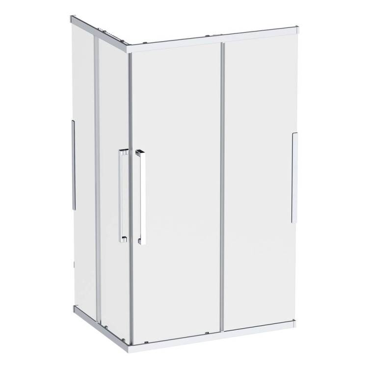 Душевой уголок AM.PM Func W84G-403-12090-MТ Square Slide 120х90, матовый хром, прозрачное