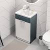 Тумба с раковиной 1MarKa Revo У99086 44.5 см, белый, серый фото 10