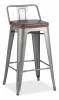 Стул барный Stool Group Tolix Soft LF626A GREY 7083+PU7002 серебристый