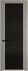 Межкомнатная дверь Profil Doors 2 AGP цвет профиля Никель матовый, стекло безопасное 6 мм мору черный 700x2000