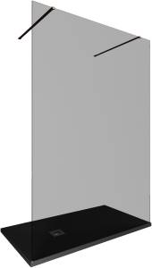 Душевая перегородка Allen Brau Infinity 3.21054.60.T профиль медь браш, стекло тонированное, 140x200