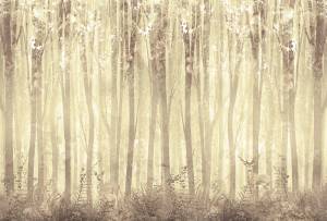 Бесшовные Eco обои Ortograf Flora 31032 Beautiful Forest beige gradient Ворс ОЕ