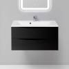 Тумба с раковиной BelBagno Marino 90 nero lucido