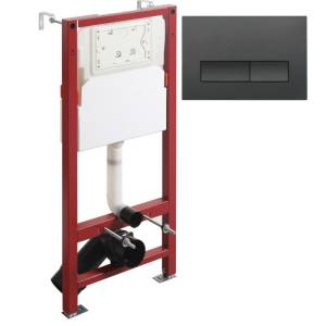 Система инсталляции для унитазов Agger ACC500+APB0244 клавиша черная матовая