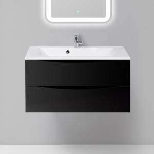 Тумба с раковиной BelBagno Marino 90 nero lucido