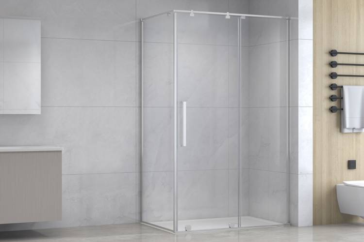 Душевой уголок Royal Bath Bern BERN-S RB9140-T-CH профиль хром, стекло прозрачное, 140x90x195