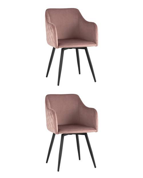 Набор из 2 стульев Stool Group Ника MC66-5F KD HLR-44 X2 пыльно-розовый вращающийся