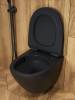 Унитаз подвесной Watersense Milana Pro Vortex W00160 безободковый, сиденье микролифт, черный матовый фото 9