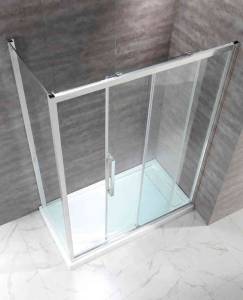 Душевой уголок Cezares LUX-SOFT-W-AH-1-120/100-C-Cr-IV профиль хром, стекло прозрачное, 120x100x200