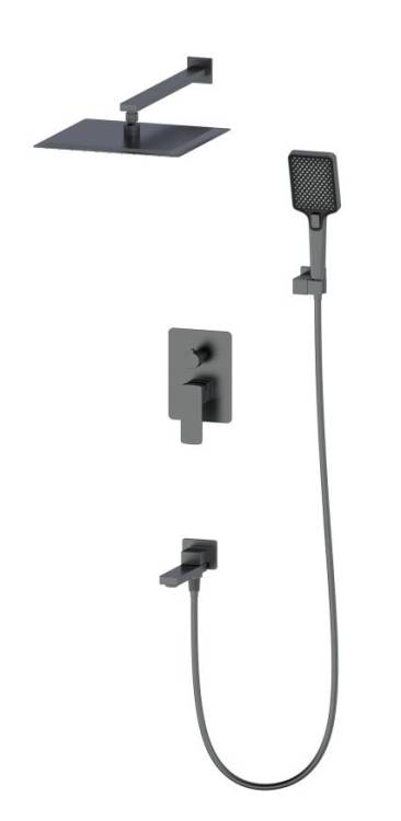 Душевой комплект Oliveeka D OL-939003-BGM с внутренней частью, оружейный металл