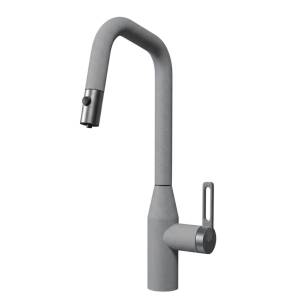 Смеситель для кухни Granula GR-8171 базальт, с выдвижным изливом