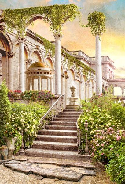 3D Фотообои Artegrafico «Античный фонтанчик» FR220 канвас