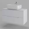 Тумба с раковиной Orange Line Li-100TuwMDF+B03-600W белая матовая, 100 см фото 2