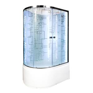 Душевая кабина AvaCan EM5012RNLED+GM с подсветкой и гидромассажем, 120x90x210
