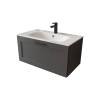 Тумба с раковиной Terminus Classik CLA10801701601O графит , 80x38