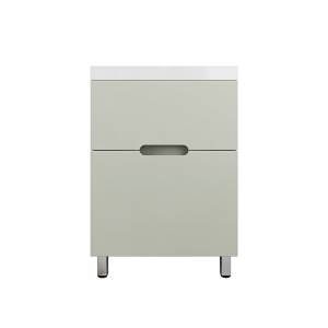 Тумба с раковиной Style Line Матис 60 напольная, олива, раковина белая, 82x60x45