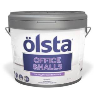 Краска интерьерная для офисов и холлов Olsta Office&Hall база A 169A Mellow 0.9л