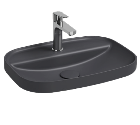 Раковина Isvea Infinity 55 10NF50055SV-2C антрацит матовый, 55x40