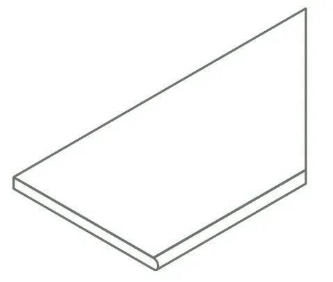 Ступень Italon Магма X2 620090001366 Сильвер закругленный правый 30x60