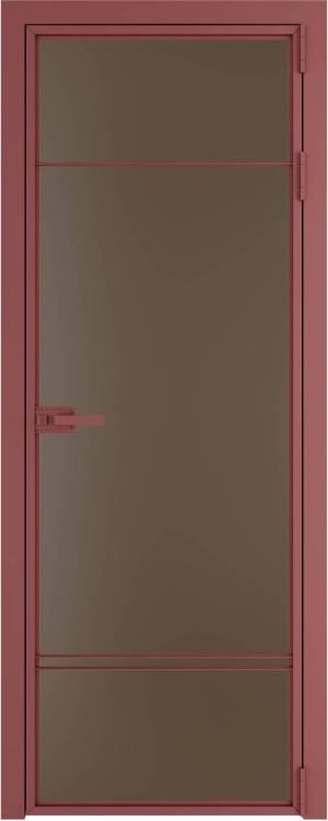 Межкомнатная дверь Profil Doors 4 AX цвет профиля Красный антрацит, стекло безопасное 6 мм монохром гляссе 800x2000
